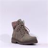 Rieker Knitted Cuff High Lace Ankle Boot - Green